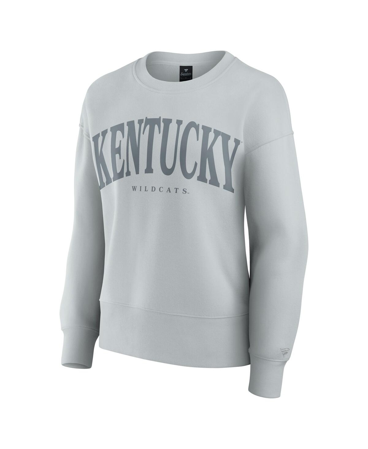 Fanatics Women's Gray Kentucky Wildcats Supersoft Flow Fleece Pullover Sweatshirt In Gray