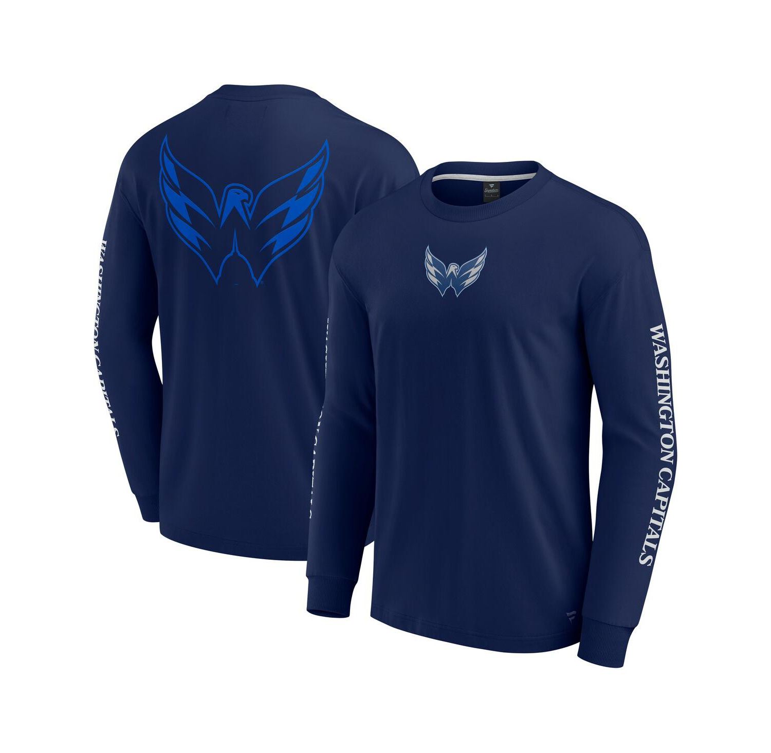 Men's Navy Washington Capitals Elements Strive Long Sleeve T-Shirt