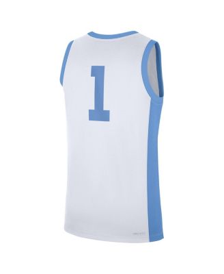 Men's 1 White North Carolina Tar Heels Alternate Replica Jersey