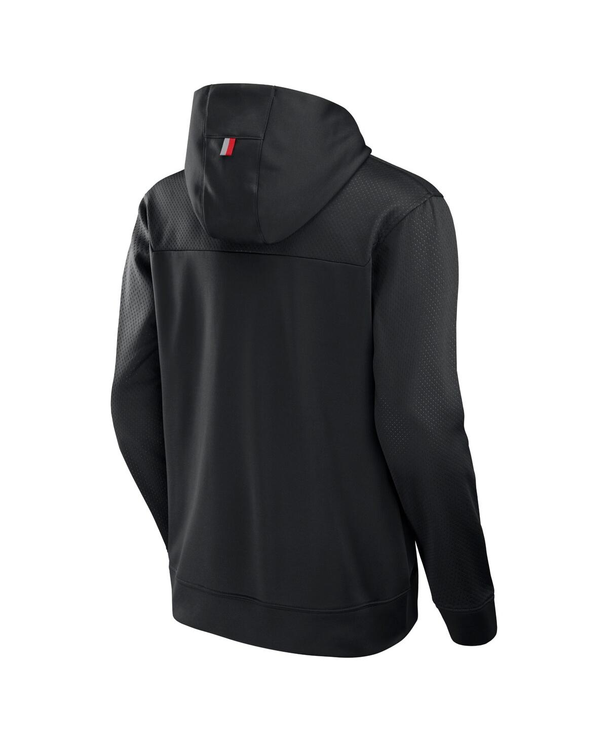 Fanatics Men's Black Nebraska Huskers Defender Dot Faded Primary Pullover Hoodie In Black