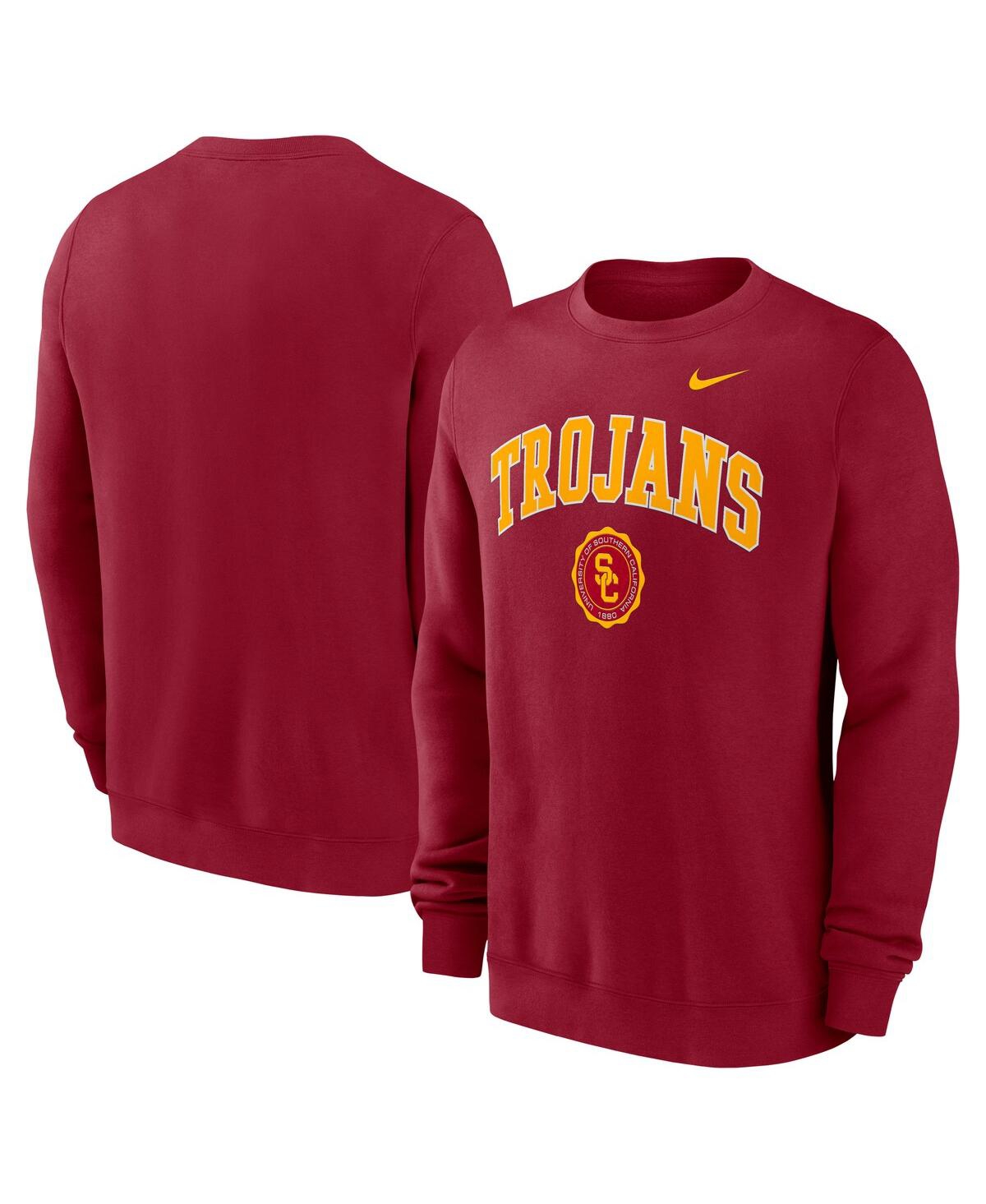 Nike Men's Cardinal Usc Trojans Arched Seal Pullover Sweatshirt - Cardinal