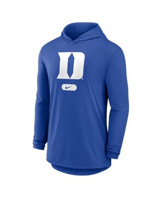Men's Royal Duke Blue Devils Lightweight Performance Long Sleeve Hoodie T-Shirt