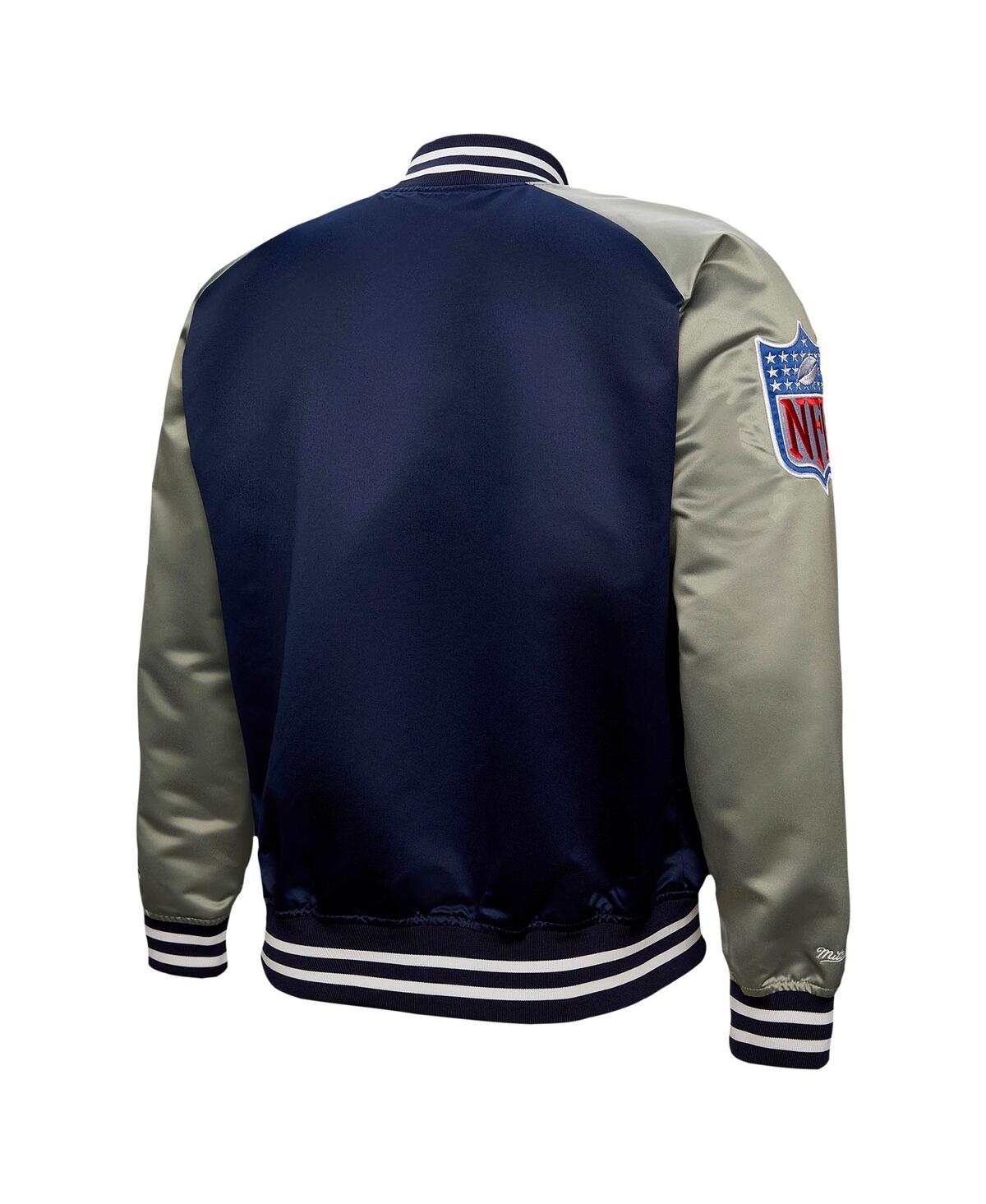 Mitchell & Ness Men's Deion Sanders Navy Dallas Cowboys Retired Player Graphic Full-zip Satin Jacket In Navy