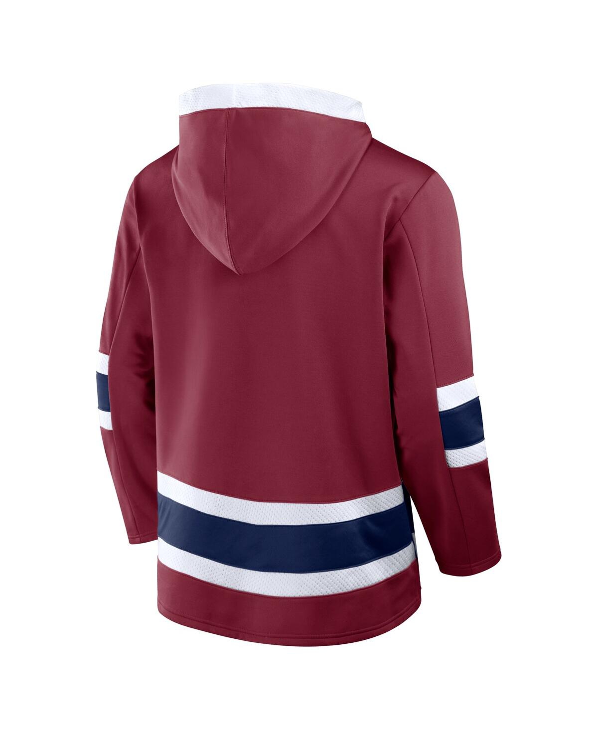 Fanatics Men's Burgundy Colorado Avalanche Inside Line Fleece Pullover Hoodie In Burgundy