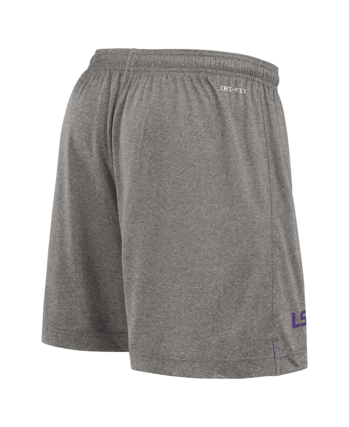 Nike Men's Purple/heather Gray Lsu Tigers Player Reversible Shorts In Purple,heather Gray
