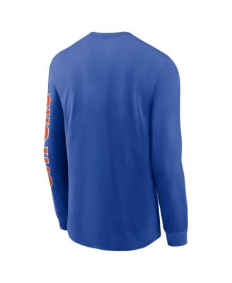 Men's Royal Florida Gators Basketball Icon Two-Hit Long Sleeve T-Shirt
