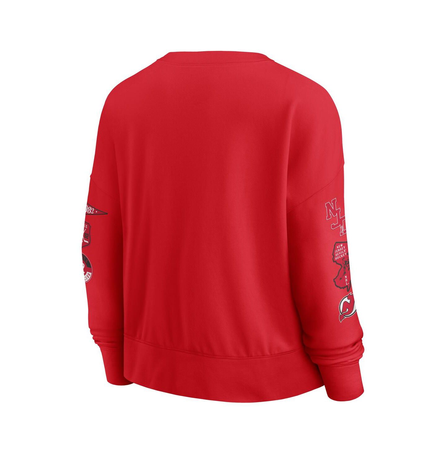 Женский свитшот Fanatics Red New Jersey Devils Go Team Pullover — фото 2