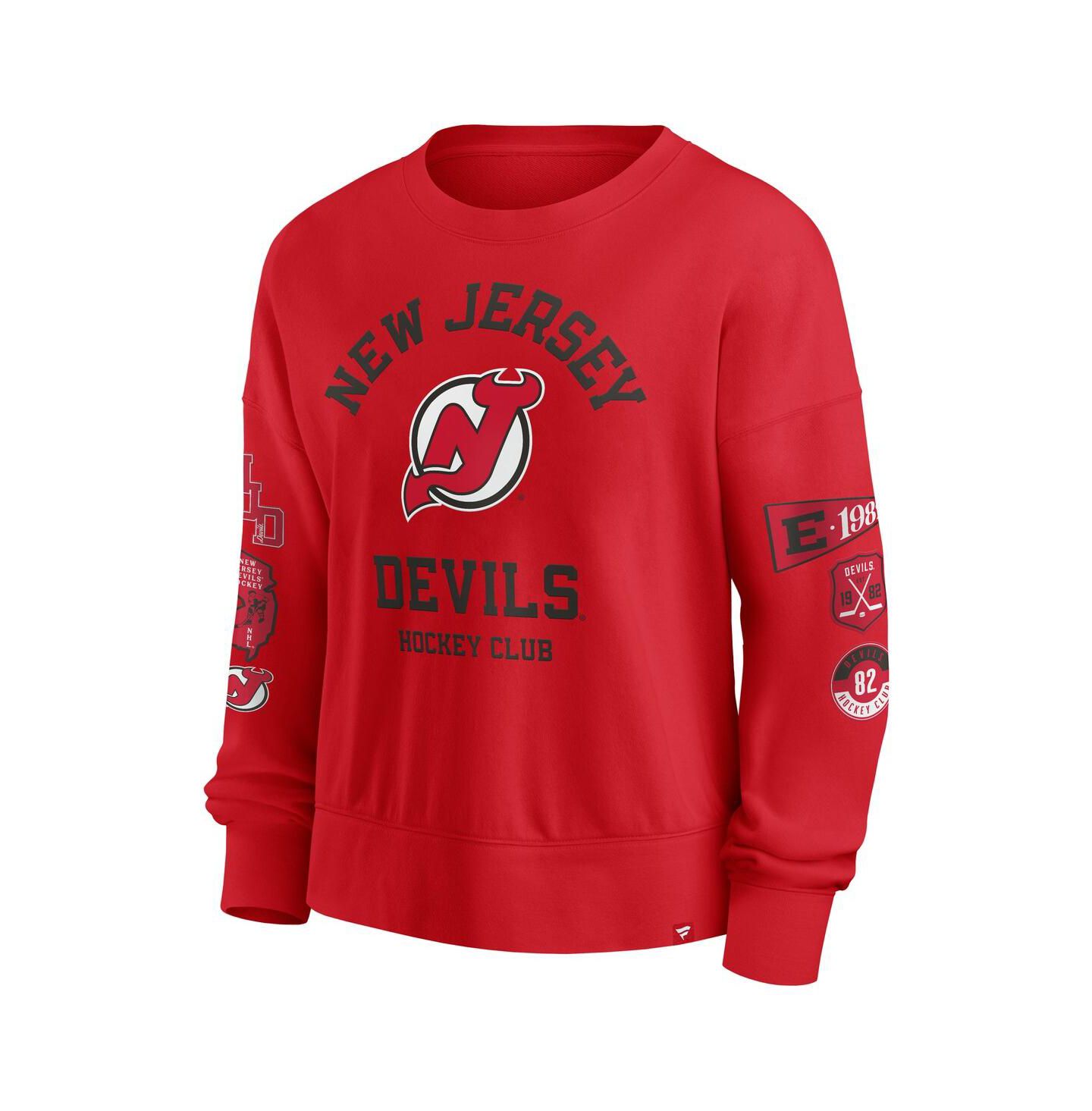 Женский свитшот Fanatics Red New Jersey Devils Go Team Pullover — фото 3