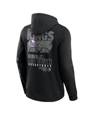 Men's Black Sacramento Kings Game Time Crossover Pullover Hoodie