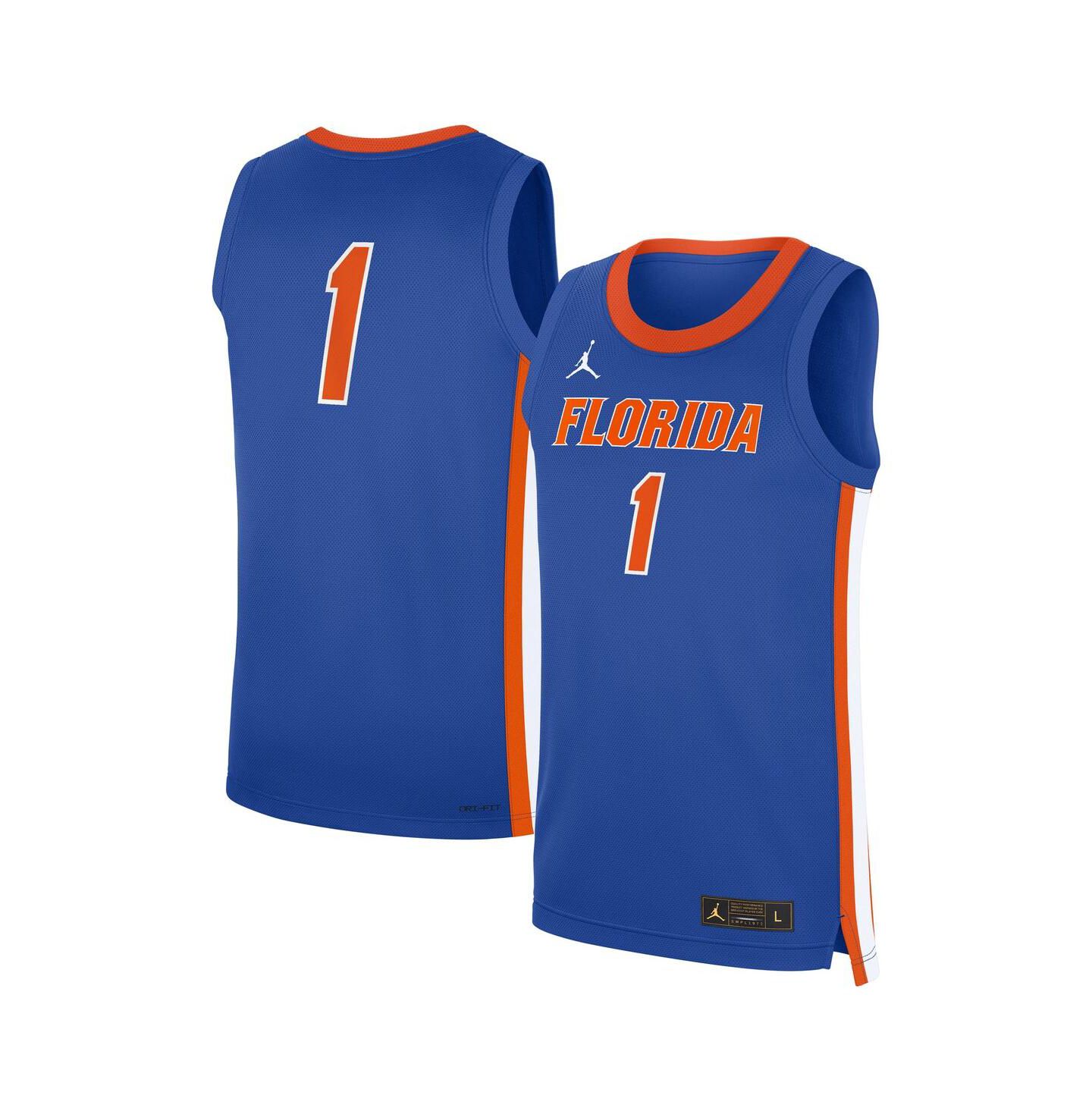 Мужской топ Jordan Royal Florida Gators Road Replica Basketball Jersey — фото 1