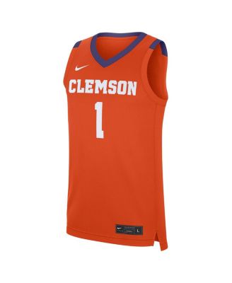 Men's 1 Orange Clemson Tigers Road Replica Jersey