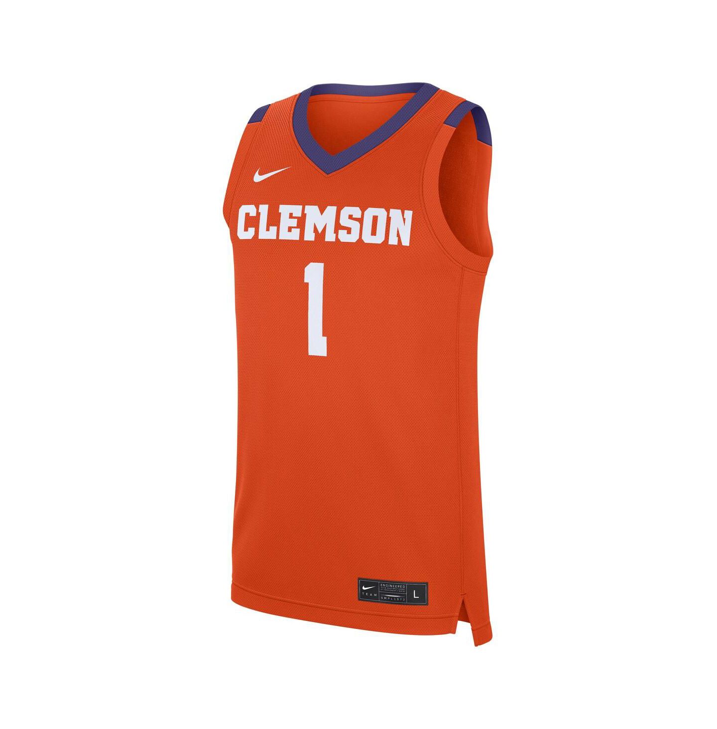 Мужской топ Nike 1 Orange Clemson Tigers Road Replica Jersey — фото 2
