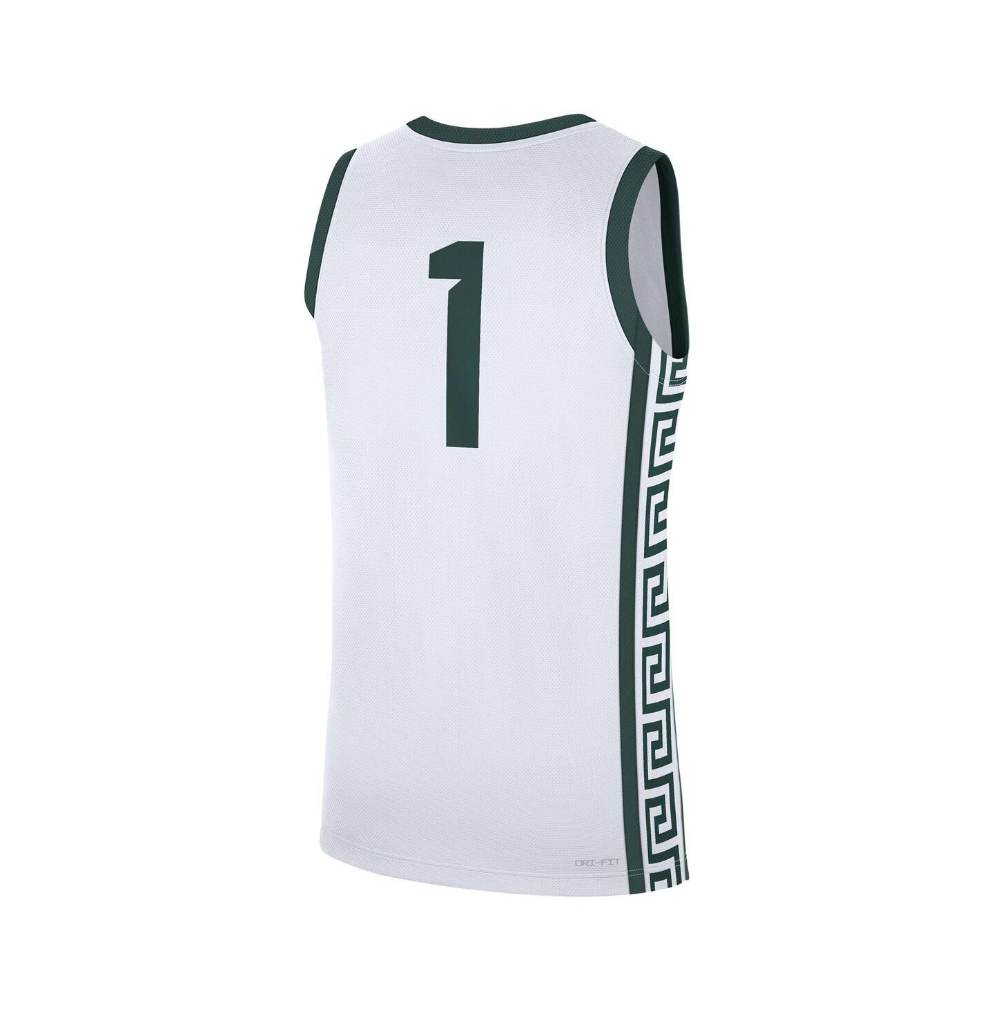 Мужской топ Nike 1 White Michigan State Spartans Home Replica Jersey — фото 2