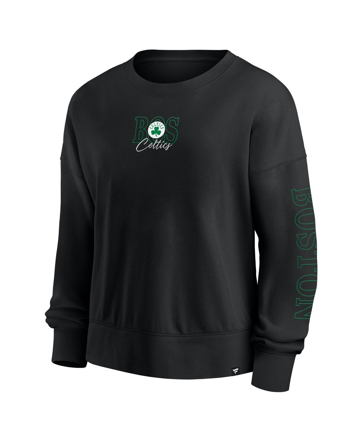 Fanatics Black Boston Celtics Oversized Game Day Pullover Sweatshirt In Black