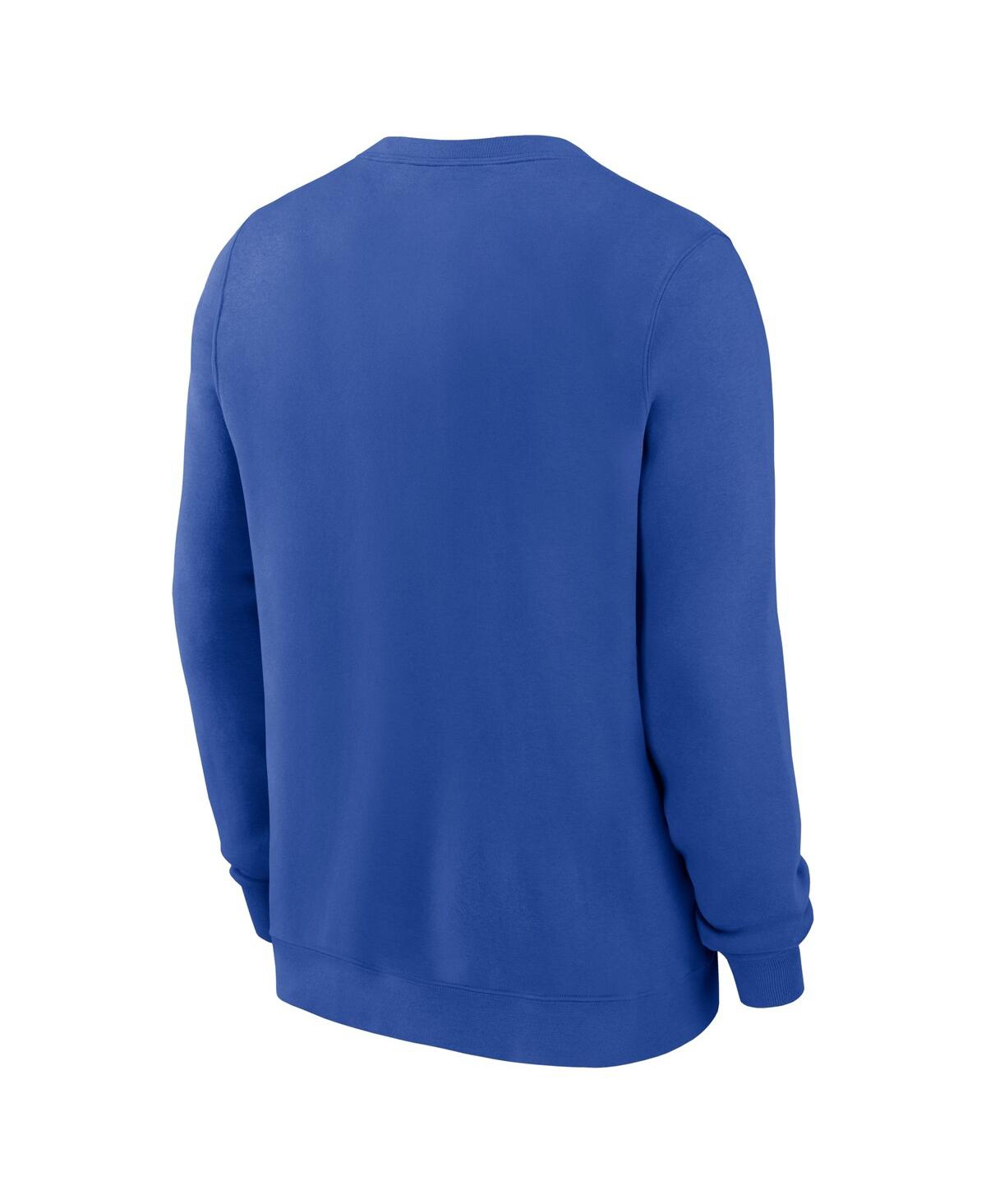 NIKE MEN'S ROYAL DUKE BLUE DEVILS PRIMETIME PRIMARY STACK PULLOVER SWEATSHIRT 