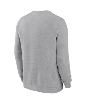 Men's Heather Gray Florida State Seminoles Legacy Classic Tackle Twill Embroidered&nbsp;Arch Over Logo Pullover Sweatshirt