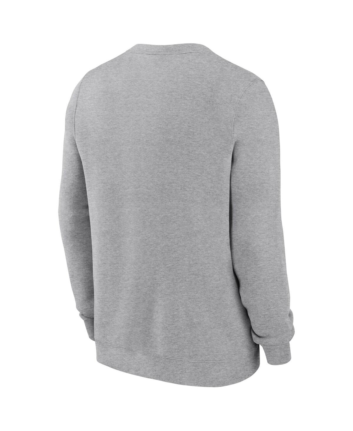 NIKE MEN'S HEATHER GRAY FLORIDA STATE SEMINOLES LEGACY CLASSIC TACKLE TWILL EMBROIDEREDÂ ARCH OVER LOGO P