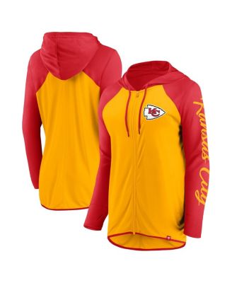 Fanatics - Women's Gold/Red Kansas City Chiefs Script Full-Zip Hoodie