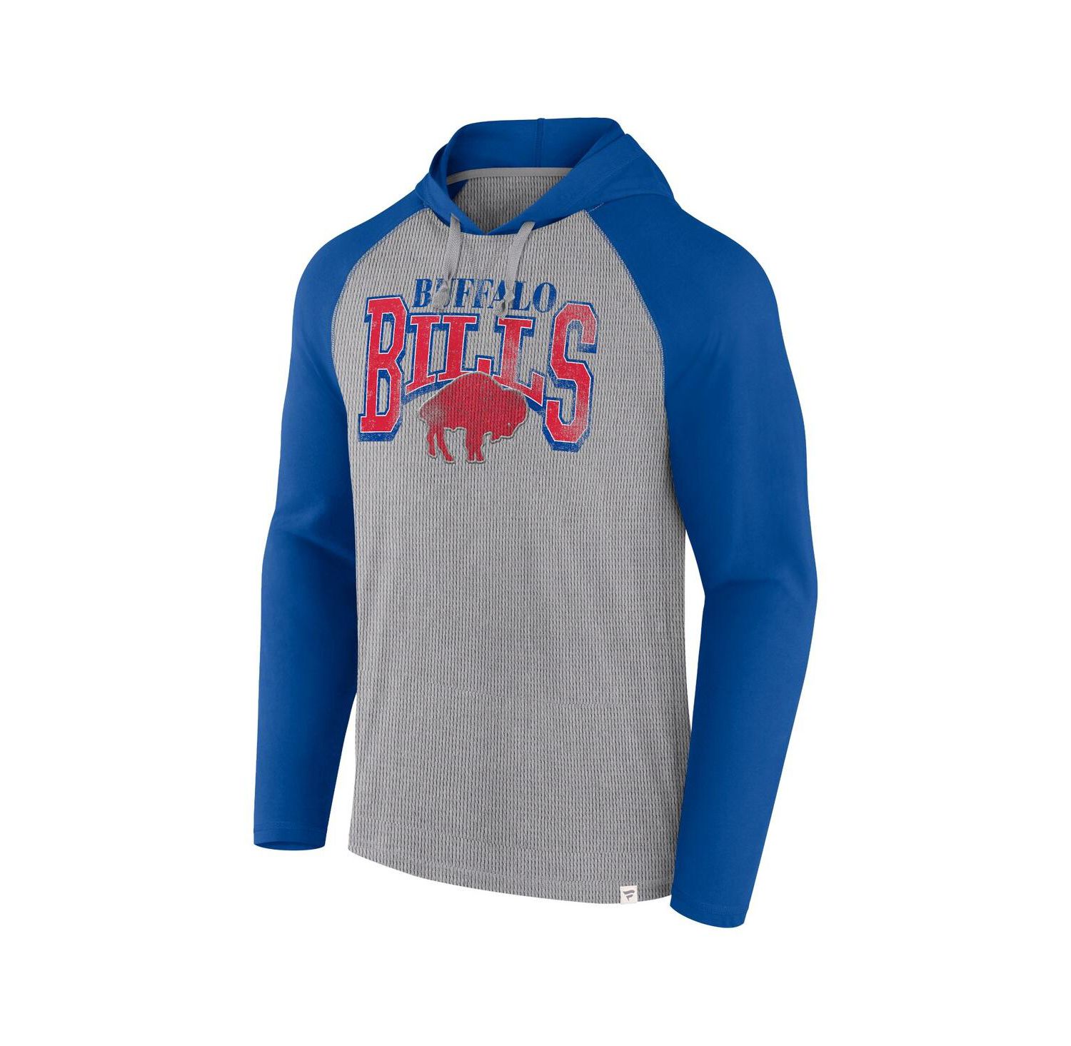 Men's Gray/Royal Buffalo Bills Under Center Long Sleeve Hoodie T-Shirt
