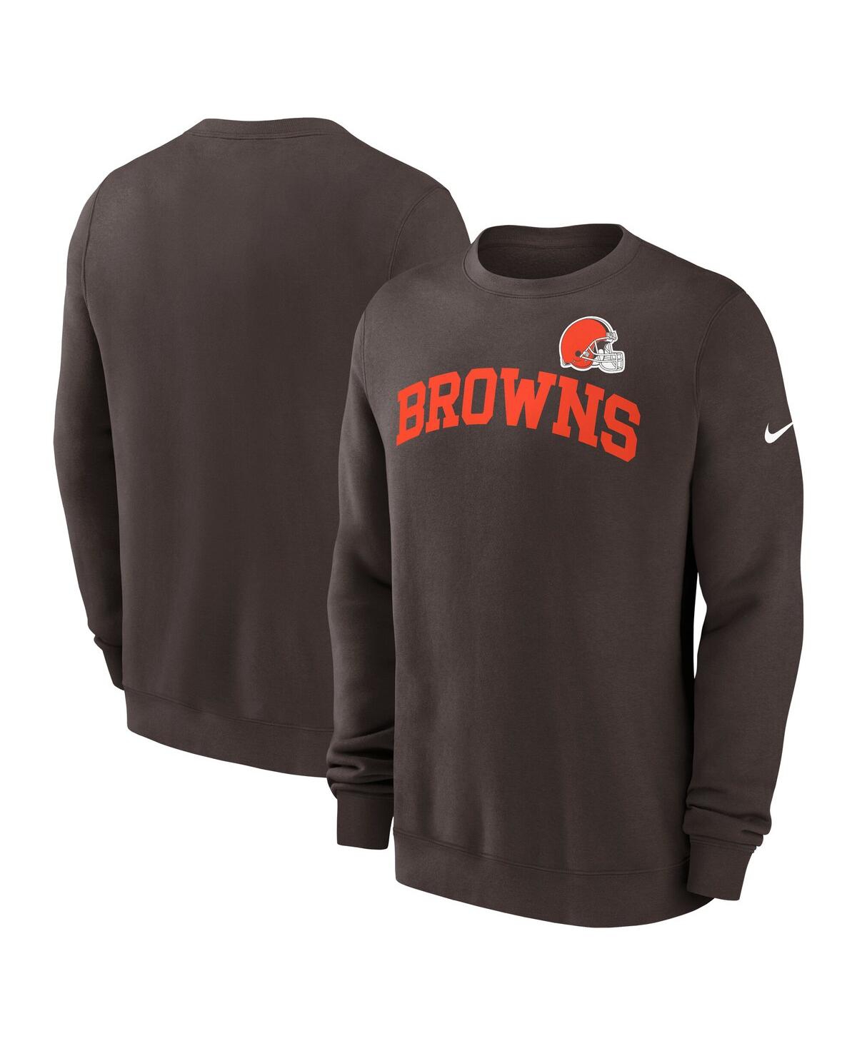 Nike Men's Brown Cleveland Browns Club Pullover Sweatshirt - Brown