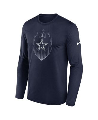 Men's Navy Dallas Cowboys Icon Legend Performance Long Sleeve T-Shirt