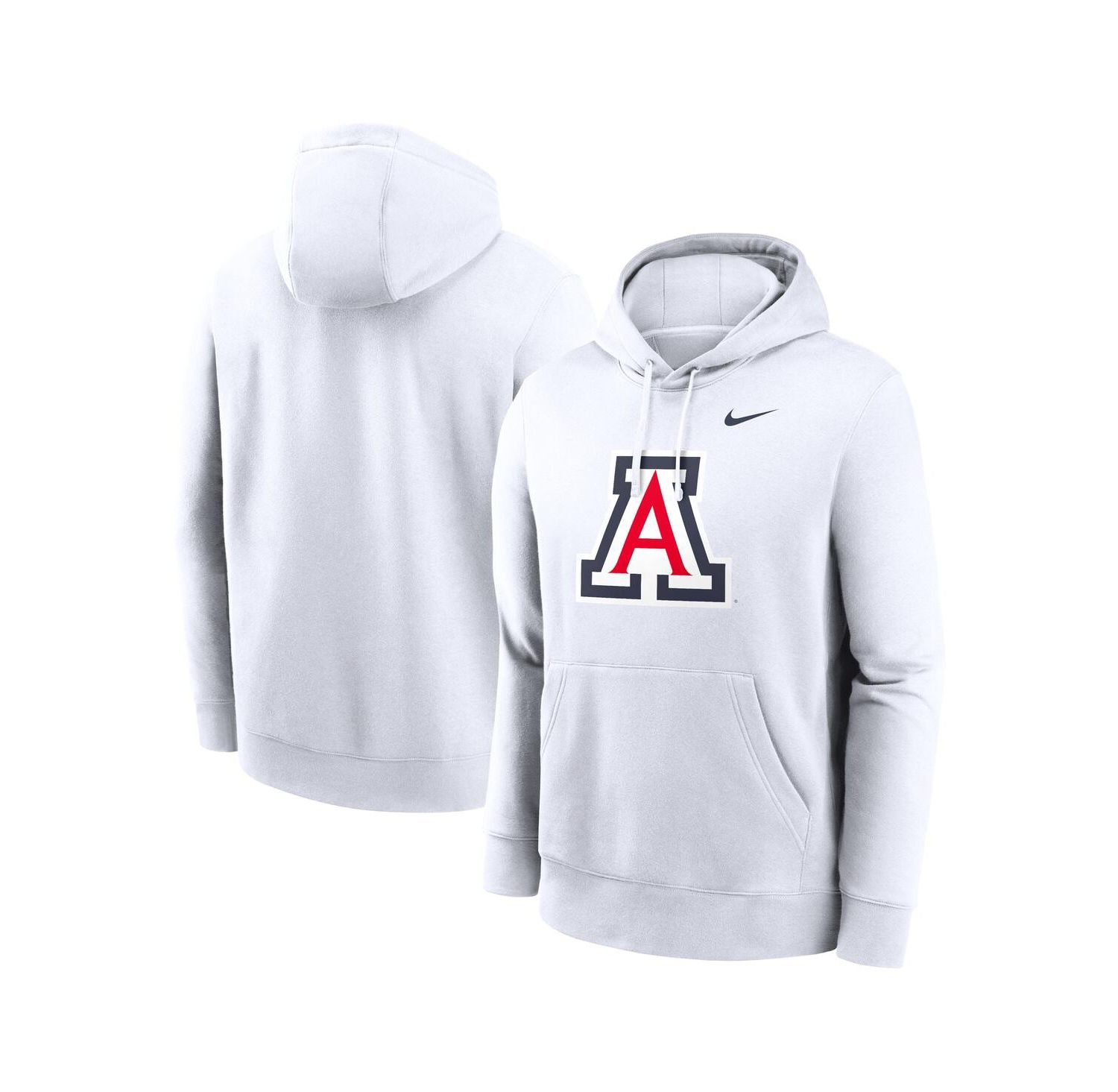 Men's White Arizona Wildcats Primetime Club Fleece Pullover Hoodie