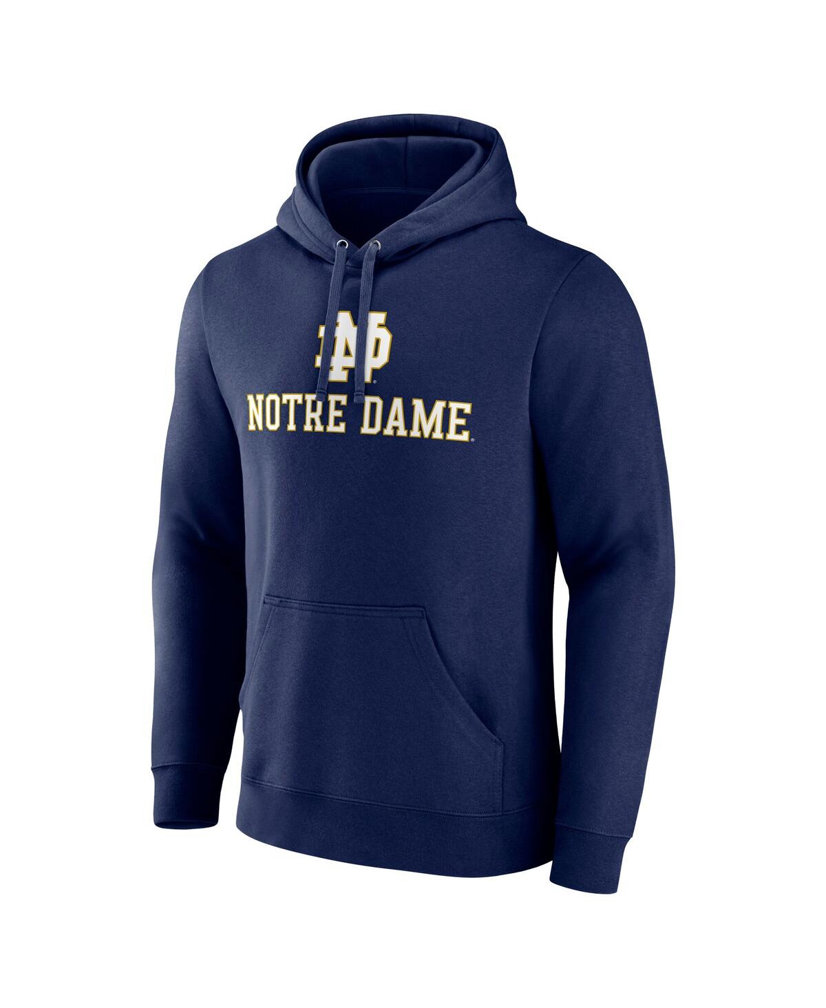 Fanatics Men's Navy Notre Dame Fighting Irish Team Lockup Pullover Hoodie In Navy