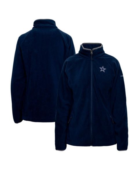 Женские куртки Columbia Navy Dallas Cowboys Give and Go III Fleece Raglan Full-Zip Jacket
