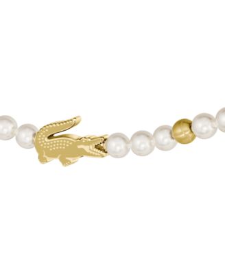Lacoste Gold-Tone Matchpoint Glass Pearl Strand Bracelet 14290₽