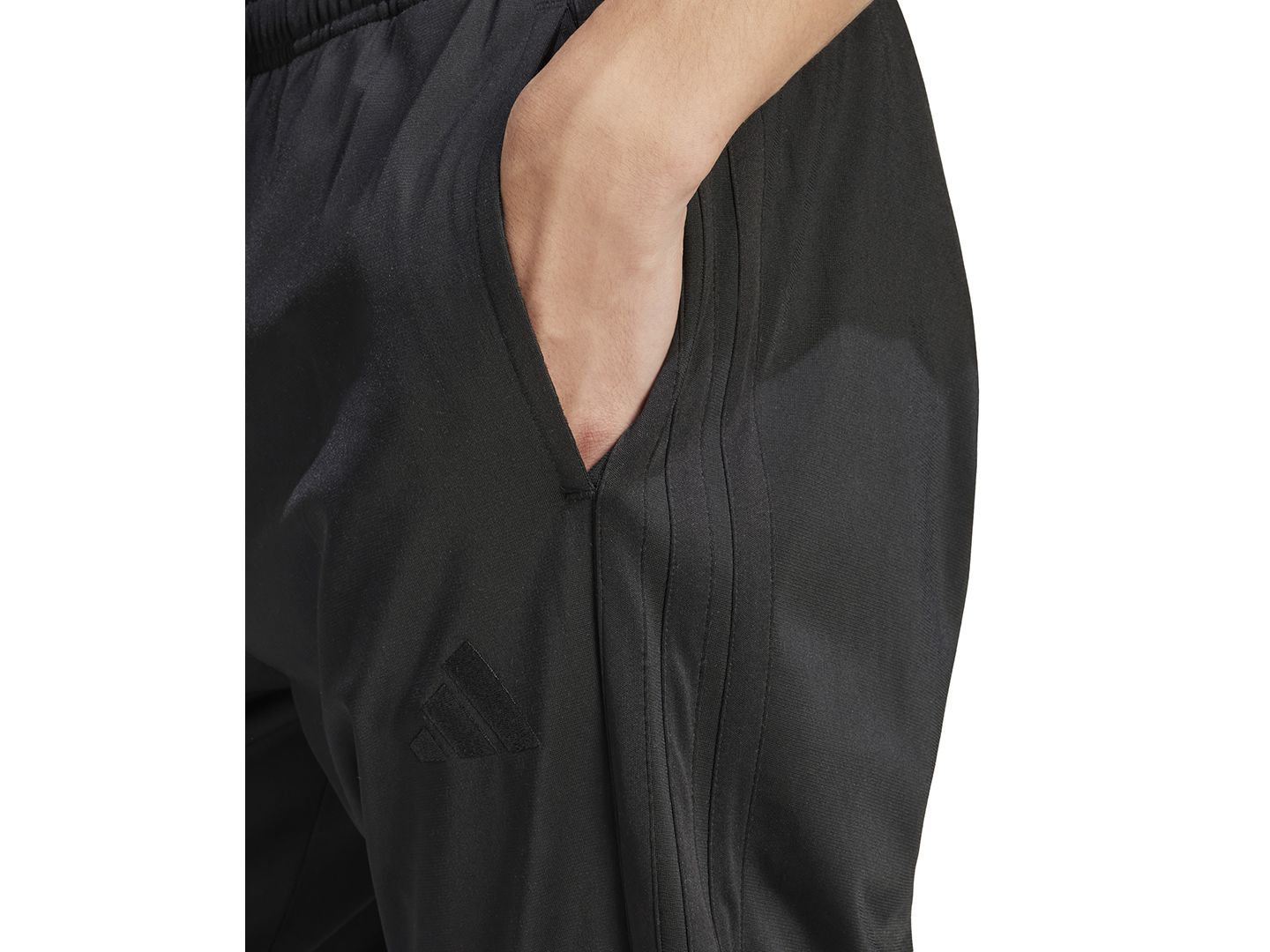 Мужские брюки adidas 3-Stripes Tricot Regular Tapered Track Pants, цвет: Чёрный / Blac — фото 3