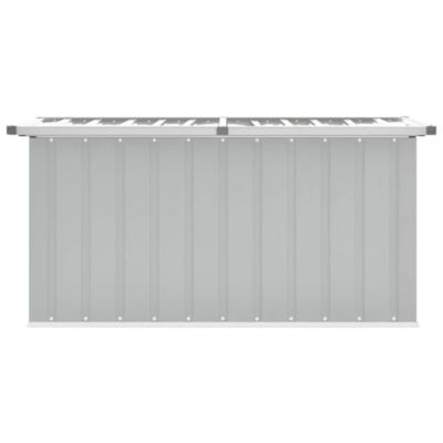 Storage Box Gray Galvanized Steel Medium Durable