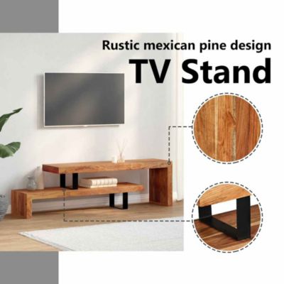 TV Stand Solid Acacia Wood