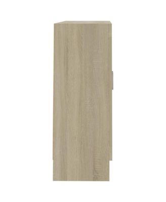 Vitrine Cabinet Sonoma Oak 32.5"x12"x31.5" Engineered Wood