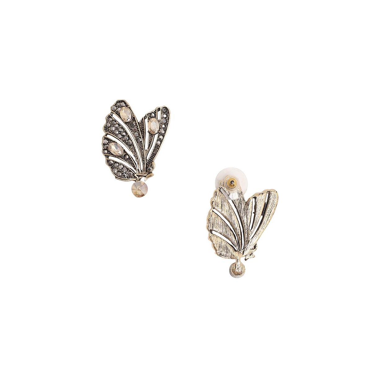 Stone Intricate Butterfly Stud Earrings