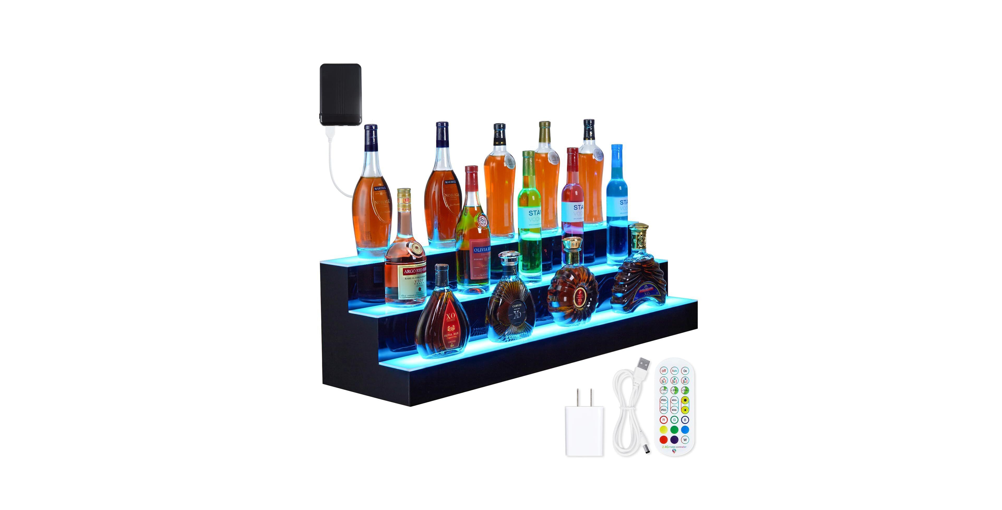 gaomon 40-Inch Acrylic Led Wine Cabinet - Remote Control, App-Controlled Display, Modern Design, Home Bar Accessory, and Party Wine Display