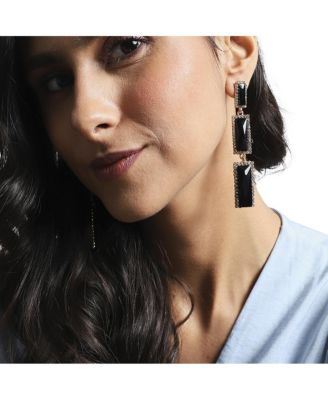 Bar Stone Drop Earrings