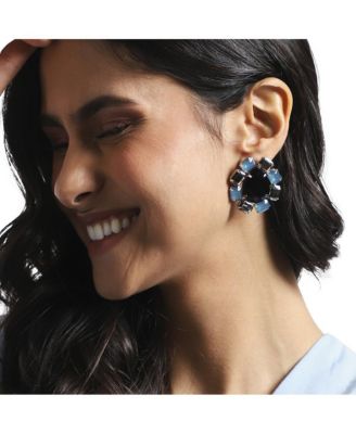 Crystal Pear Stud Earrings