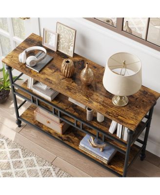 Console Table, 3-Tier Sofa Tables Narrow Entryway Table with Storage