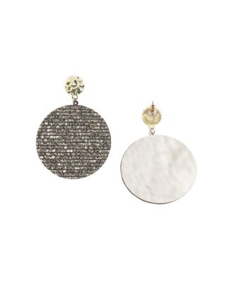 Embellished Circular Drop Earrings