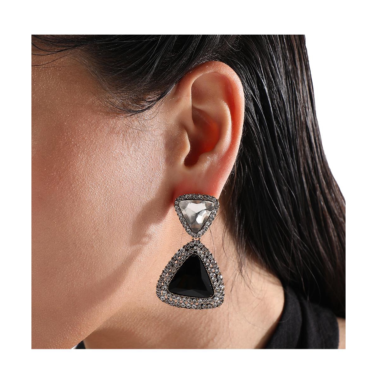 Sohi Celestial Cascade Drop Earrings In Black