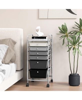 6 Drawer Rolling Storage Cart Scrapbook Paper Office Organizer
