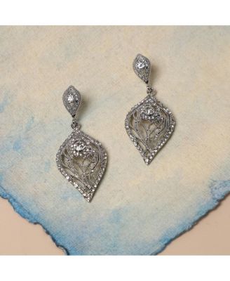 Intricate Leaf Drop Earrings
