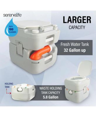 Outdoor Portable Toilet With Carry Bag & Waste Level Indicator