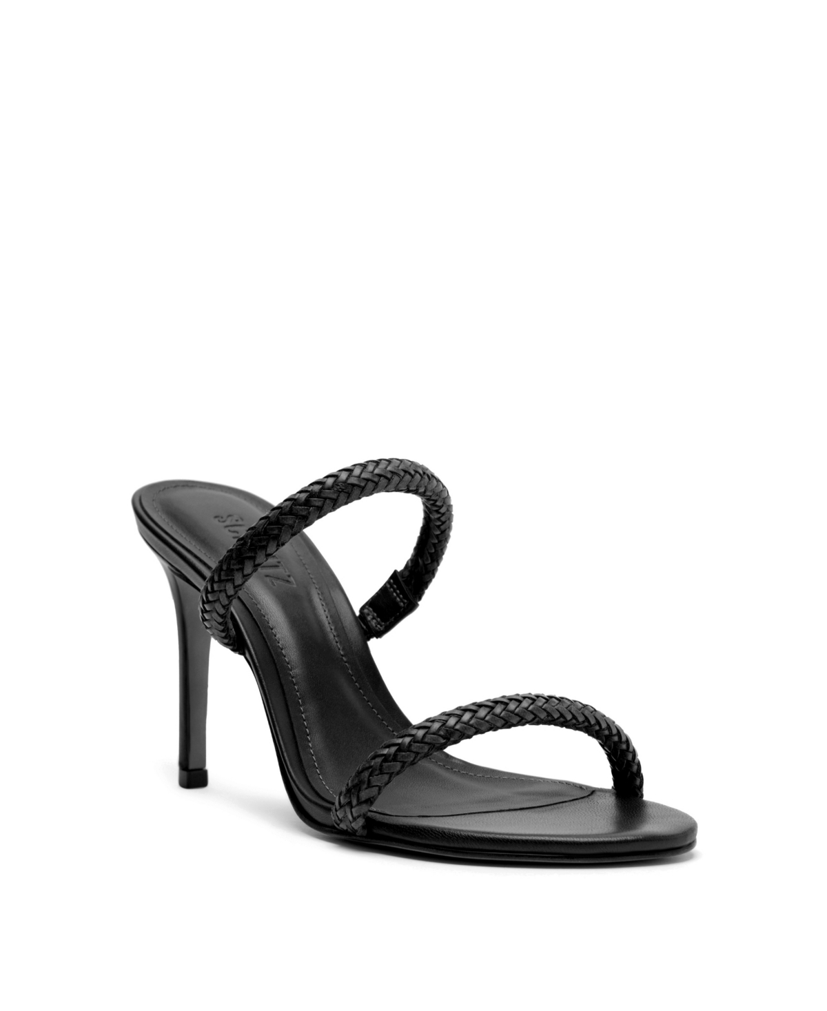 Schutz Taliah Woven Strap Slide Sandal In Black