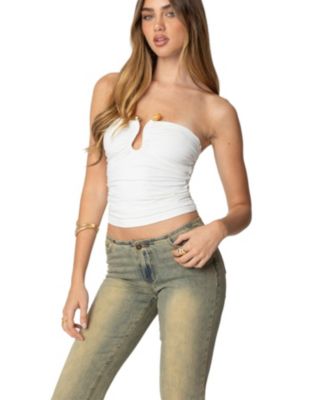 Women's Curved U Strapless Top