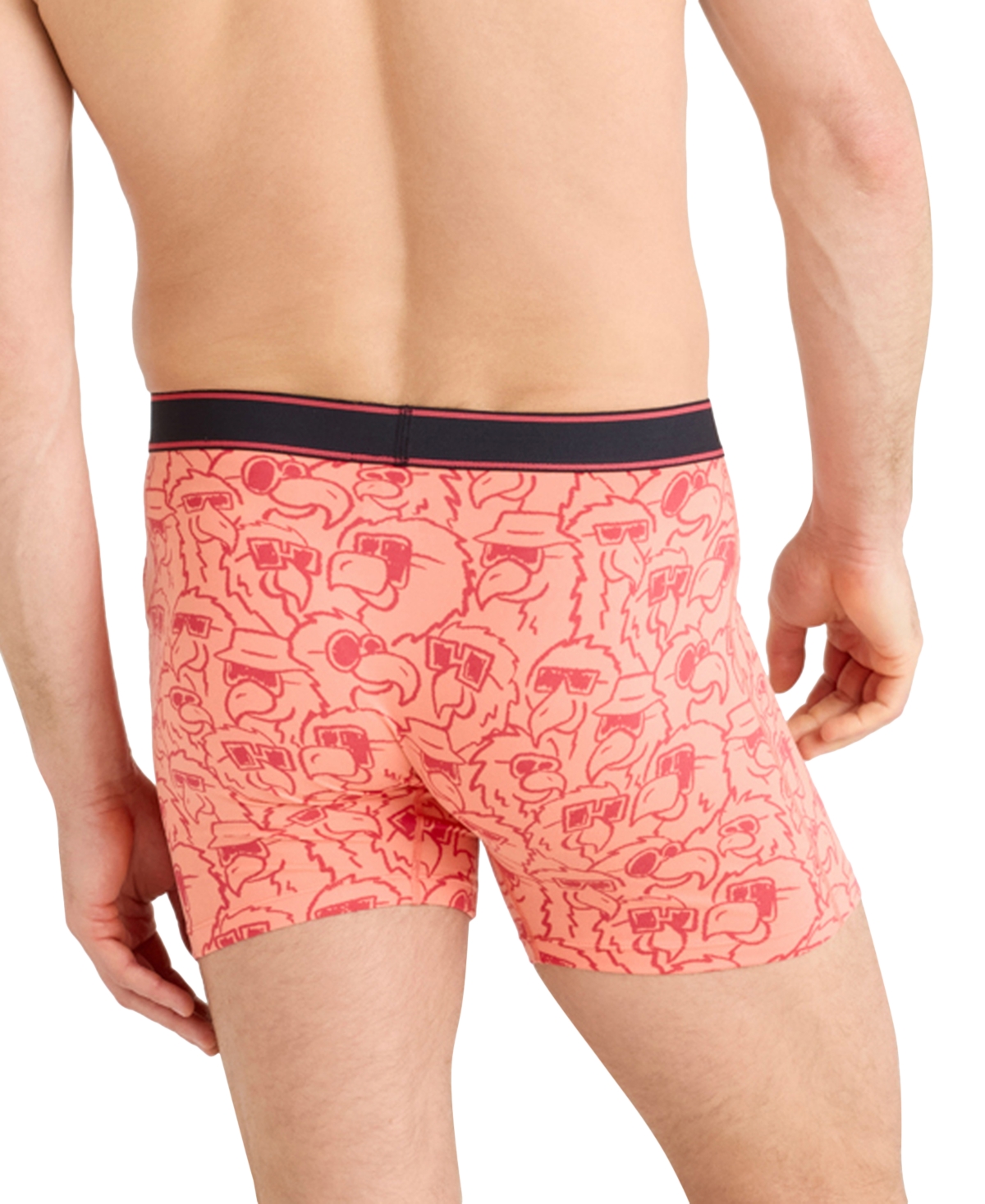 Saxx Men's Daytripper Relaxed-fit Moisture-wicking Printed Boxer Briefs In Parrot Party-fusion Coral