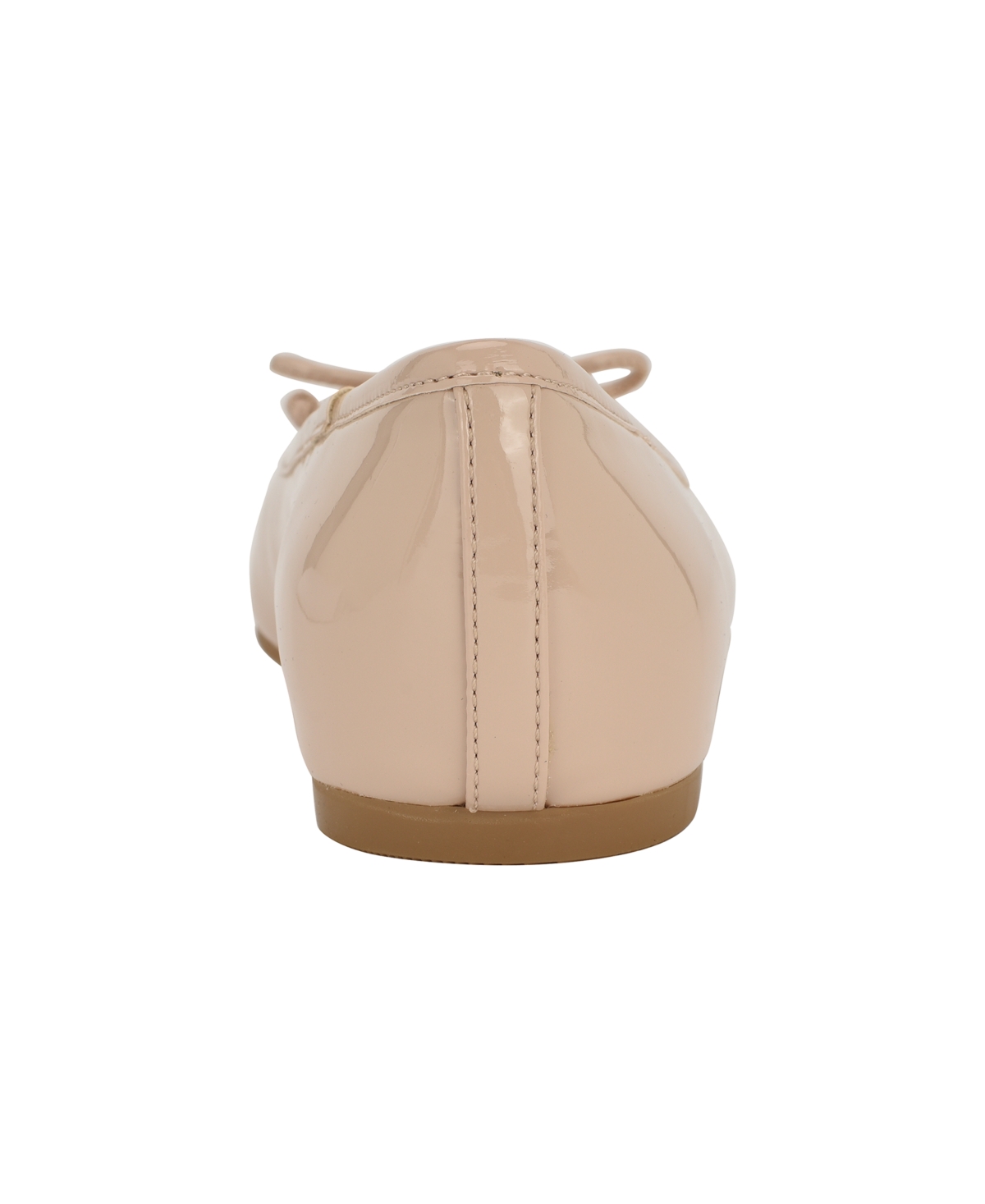 Calvin Klein Women's Bronte Square Toe Ballet Flats In Light Natural Patent