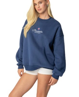 Edikted Women's Manchester Embroidered Oversized Sweatshirt