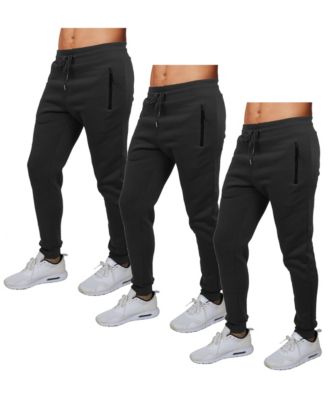 Men's Pro Star Slim Fit Fleece Lined Joggers-3 Pack