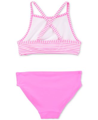 Toddler Girls Tropical-Print Rash Guard Swimsuit, 3 Piece Set